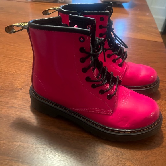 Dr. Martens Other - Dr. Martens Hot Pink Lace-Up Boots- Kids